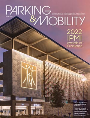 The cover of the parking and mobility magazine.
