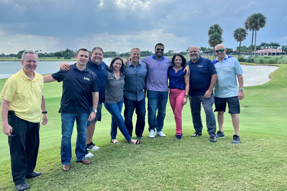 Photo of FPTA Board of directors on a golf course