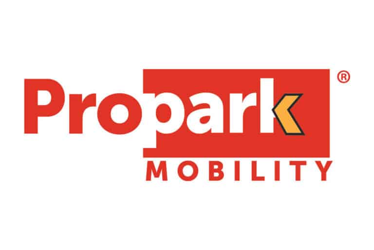 The logo for Propark Mobility highlights their expertise in parking and mobility solutions.
