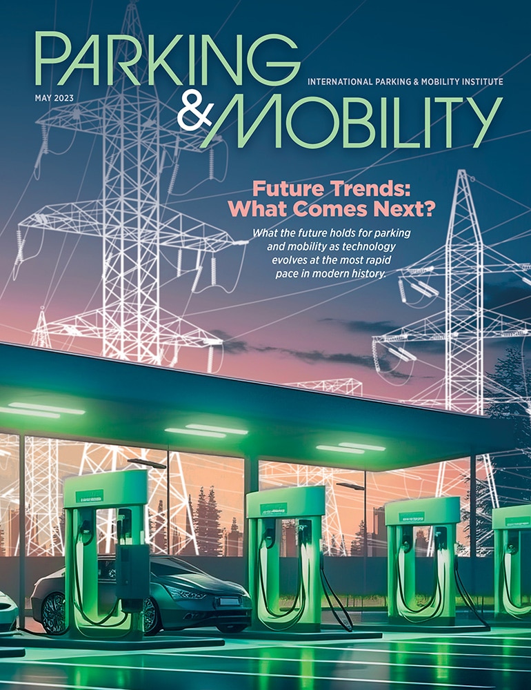 May 2023 cover of Parking & Mobility Magazine