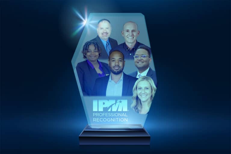 Image of IPMI award with winners headshots overlaid