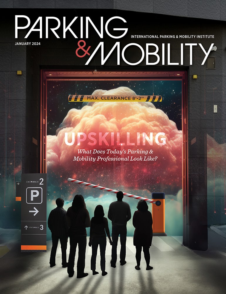 The 2024 cover of parking and mobility magazine.